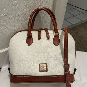 Red and Tan Handbag